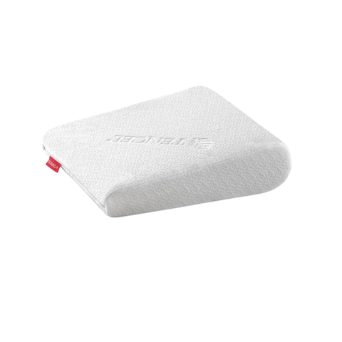 cuscino SONNO+ da posizionare tra le ginocchia in posizione laterale a letto per allineare schiena, bacino, gambe ed evitare torsioni lombari, indicato dopo l'operazione all'anca