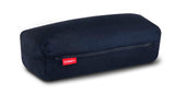Cuscino cervicale in Memory Foam della marca SONNO+ versione compatta 52x30x8 cm ideale da arrotolare e richiudere nella custodia  blu per i viaggi e il bagaglio a mano